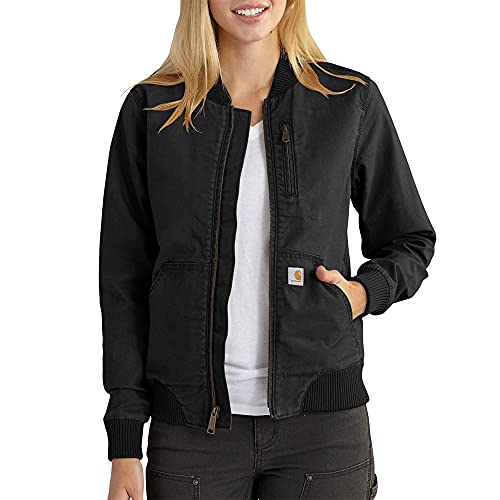 Carhartt Damen Rugged Flex Relaxed Fit Canvas-Jacke, Schwarz, im Sale