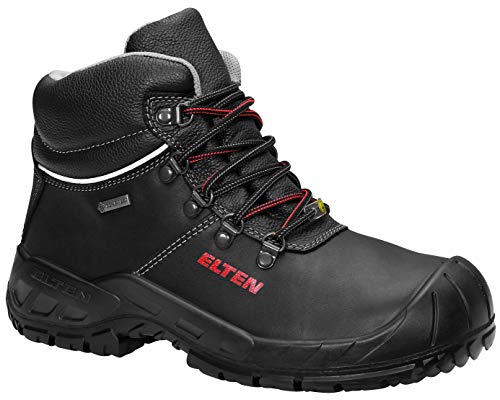 ELTEN Sicherheitsschuhe Renzo GTX Mid ESD S3 CI, Damen und Herren, Leder, Stahlkappe, leicht, robust Schwarz46 im Sale