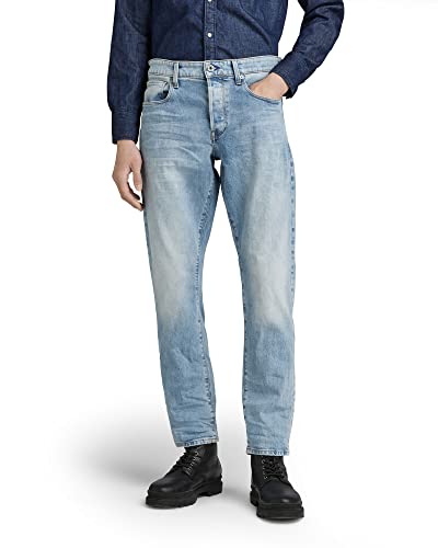 G-STAR RAW Herren 3301 Regular Tapered Jeans, Blau (lt indigo aged 51003-C052-8436), 34W / 34L