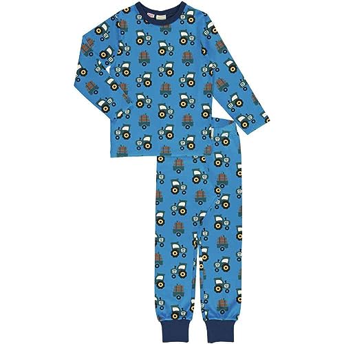 Maxomorra Kinder Schlafanzug GOTS Pyjama Tractor (110/116) im Sale