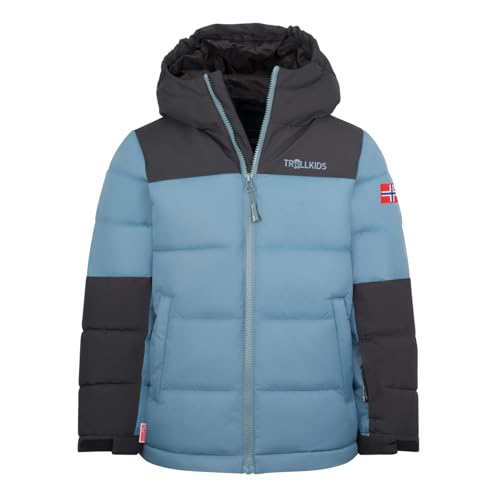 Trollkids Kinder Winterjacke Narvik, Schwarz/Stahlblau, im Sale