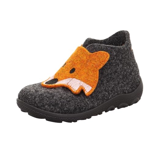 Superfit Baby Jungen - Schuhe HAPPY Slipper, Modern, GRAU/ORANGE 4700, 22 im Sale