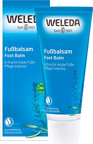 WELEDA Bio Fußbalsam, Naturkosmetik Fußpflege zur Vorbeugung und Behandlung von Hornhaut, Fußcreme und Schrundensalbe zur Pflege beanspruchter und trockener Füße (1 x 75 ml) im Sale