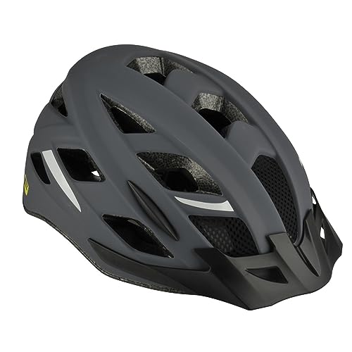 FISCHER Erwachsene Fahrradhelm, Radhelm, Cityhelm Urban Levin, S/M, 52-59cm, grau, mit beleuchtetem Innenring-System im Sale