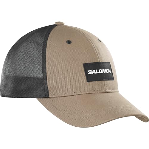 Salomon Trucker Unisex Gebogene Kappe Trail Running Wandern MTB Lauf, Auffälliger Style, Vielseitiger Einsatz, Atmungsaktiver Komfort, Schwarz, S/ im Sale