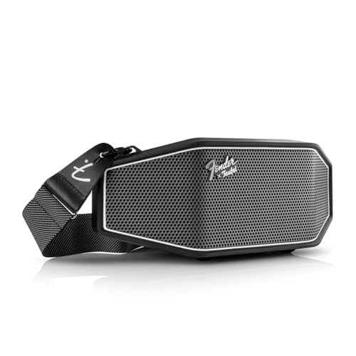 Teufel Fender x ROCKSTER Cross Tragbarer Bluetooth-Lautsprecher, Strahlwassergeschützt IPX5, Freisprecheinrichtung, 16 Std. Akkulaufzeit, Power Bank Funktion, Party-Modus - Steel Black im Sale