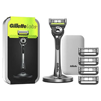 Thumbnail for Gillette Labs Nassrasierer Herren, Rasierer mit Reinigungs-Element + Reise-Etui zur Aufbewahrung für unterwegs + 5 Rasierklingen, Geschenk für Männer, Premium-Magnetdock, 1 stück (1er Pack) im Sale