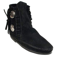 Thumbnail for Minnetonka Damen TWOBUTTONBOOT Mokassin Stiefel, Schwarz (Black) im Sale