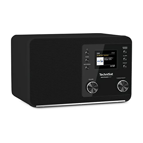 TechniSat DIGITRADIO 307 - DAB Radio (DAB+, UKW, Aux-Eingang, Kopfhöreranschluss, Favoritenspeicher, Wecker, Sleeptimer, Uhr- und Datumsanzeige, 5W RMS Monolautsprecher) weiß im Sale