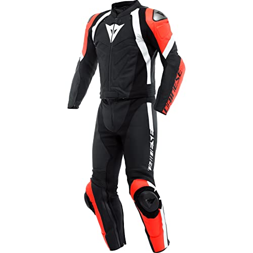 Dainese Avro 4 2-Teiler Motorrad Lederkombi (Black/Red/White,48) im Sale