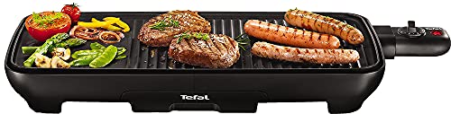 Tefal Tischgrill Malaga TG3918 | Elektrogrill | Regelbarer Thermostat | Antihaftbeschichtete Grillplatte, 2/3 Grill, 1/3 Teppanyaki | Abnehmbares Kabel | Platte+Abtropfschale spülmaschinenfest | 2000W im Sale