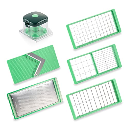 Genius Nicer Dicer Exclusive Gemüseschneider Zubehör-Set 6tlg - Messereinsätze mit dem Nicer Dicer Exclusive kompatibel | V Hobel, Reibe & Messereinsätze im Sale