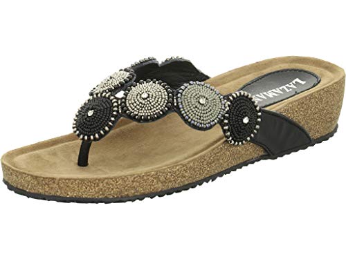 Lazamani Wedge Beads Slippers Damen - 39 im Sale