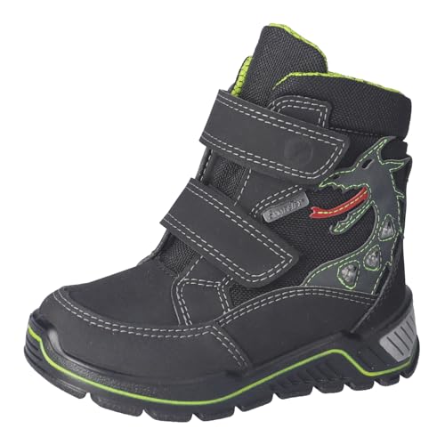 RICOSTA Jungen Winterstiefel GRISU, Kinder Boots, Weite: Mittel, lose Einlage, Sympatex, Blinklicht, Outdoor-Kinderschuhe, warm, schwarz (090), 35 EU im Sale