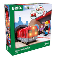 Thumbnail for BRIO 33513 - Metro Bahn Set - Holzeisenbahn Kleinkind-Spielzeug ab 3 Jahren im Sale