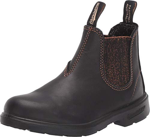 BLUNDSTONE Unisex-Kinder Kids Series Chelsea Boot, Black/Bronze Glitter im Sale