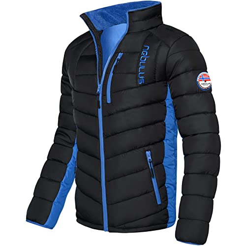 Nebulus Herren Jacke GRAFFITY, warme Outdoorjacke, praktische & vielseitige Übergangs- & Winterjacke, schwarz-kobalt - im Sale