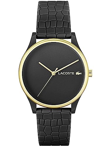 Lacoste Analog Quarzuhr für Damen Kollektion Crocodelle mit Silikonarmband im Sale