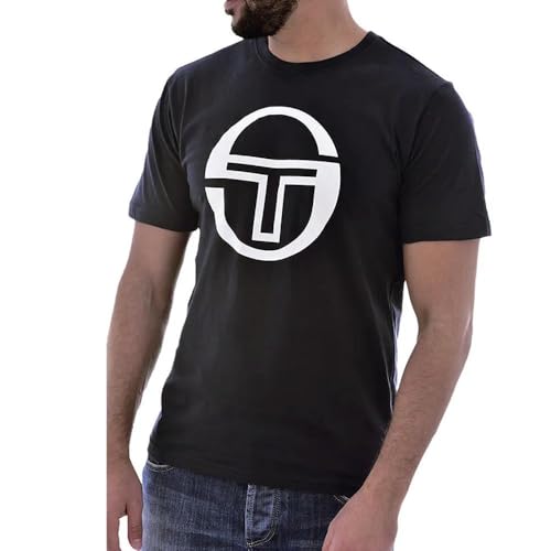 Sergio Tacchini Stadium Herren-T-Shirt, Schwarz, Schwarz , im Sale