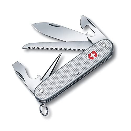 Victorinox Schweizer Taschenmesser, Farmer, Multitool, Swiss Army Knife mit 9 Funktionen, Klinge, Schraubendreher 3 mm, Kapselheber im Sale