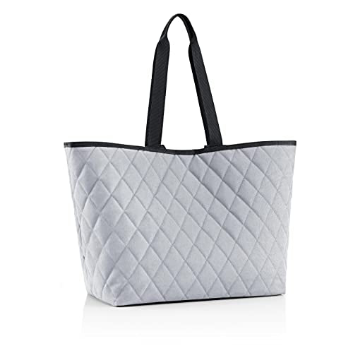 reisenthel classic shopper  rhombus light grey Geräumige Shopping Bag und edle Handtasche in einem Aus wasserabweisendem Material im Sale