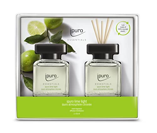 ipuro - erfrischender ipuro lime light Raumduft - dezenter Raumerfrischer mit spritzigen & blumigen Noten - stilvoller Lufterfrischer in der Wohnung für ein puristisches Dufterlebnis 2 x 50 ml im Sale