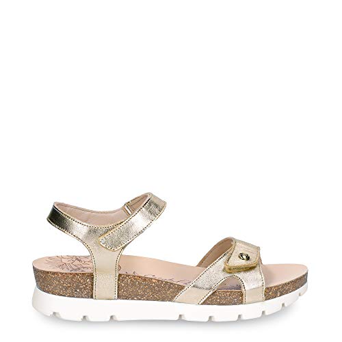 Panama Jack Damen Sulia Shine Flache Sandale, Gold, 39 EU im Sale