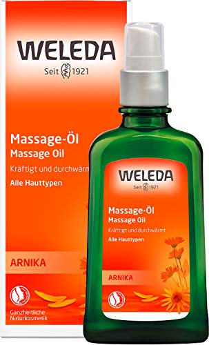 WELEDA Bio Arnika Sport Massageöl 100ml vegan - Naturkosmetik Hautpflege Körperöl schützt vor Muskelkater & Verspannung. Ideal als Sport Vorbereitung / Regeneration mit Duft nach Rosmarin & Lavendel im Sale