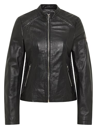 Carlo Colucci Softe Damen Lederjacke aus Lammnappa Schwarz 44 im Sale