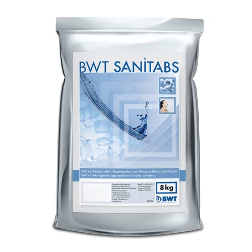 BWT Sanitabs | Regeneriersalz mit Hygiene-Effekt für BWT Wasserenthärter der AQA Serie | 8 kg