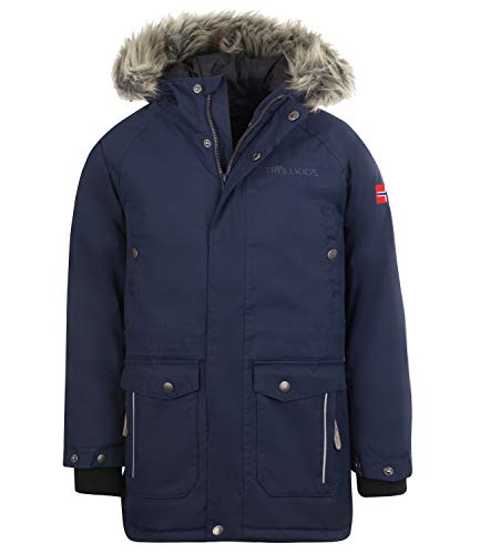 Trollkids Parka Nordkapp, Marineblau/Orange, Größe 92 im Sale