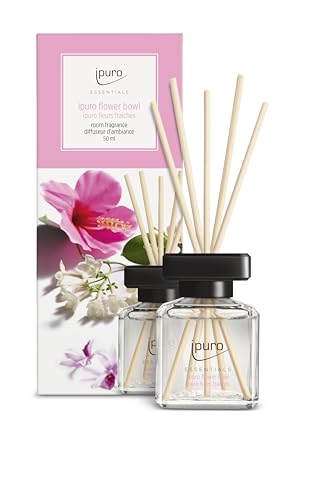 ipuro - Essentials Raumduft Cotton Fields 50ml | Raumerfrischer mit Sternanis, Vanilleblume & Geranie, Rose, Veilchen, Zedernholz Duft Aroma | Diffuser mit Stäbchen | Lufterfrischer für die Wohnung im Sale