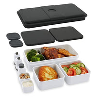 Thumbnail for Cloer 800S2-1 Lunch Care System - Bento Box 15-teilig, XXL- Format 2100ml, unterteilbar mit viel Zubehör, Lunchbox, Brotdose für Kinder und Erwachsene, Weiß