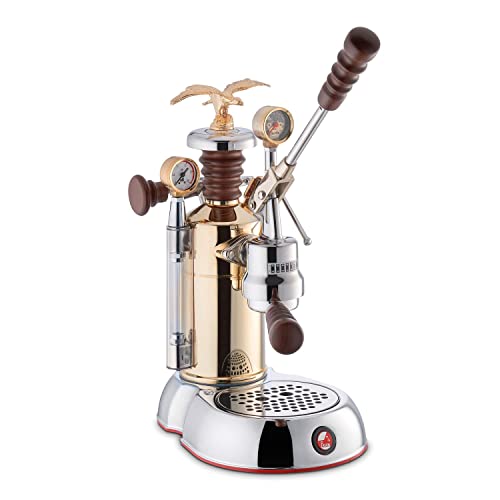 La Pavoni LPLESC01EU, Espressomaschine Esperto Competente, Chrome/or, Chrom/Gold im Sale