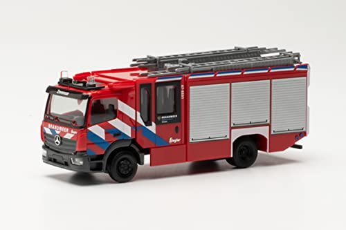 Herpa LKW Modell Mercedes Benz Atego `13 Ziegler Z-Cab „Brandweer“ Feuerwehr, originalgetreu im Maßstab 1:87, Modell LKW für Diorama, Modellbau Sammlerstück, Deko Miniaturmodelle aus Kunststoff im Sale