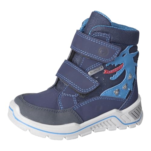 RICOSTA Jungen Winterstiefel GRISU, Kinder Boots, Weite: Weit, lose Einlage, Sympatex, Blinklicht, Winterboots, gefüttert, See/Ozean (180), 34 EU im Sale