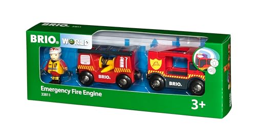 BRIO 33811 - Feuerwehr Leiterfahrzeug mit Licht und Sound