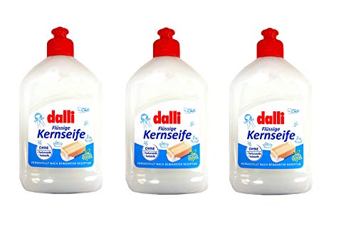 Dalli Flüssige Kernseife, 3x 500 ml parfümfrei seife Haut Pflegend universal (3er-Pack) im Sale