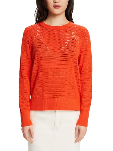 ESPRIT Damen 034ee1i304 Pullover, 880/Bright Orange, Large im Sale