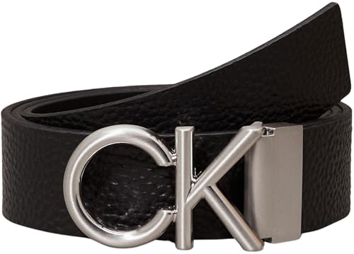 Calvin Klein ADJ CK METAL BOMBE 35MM Verstellbarer Gürtel Herren, Schwarz (Ck Black), 90 im Sale