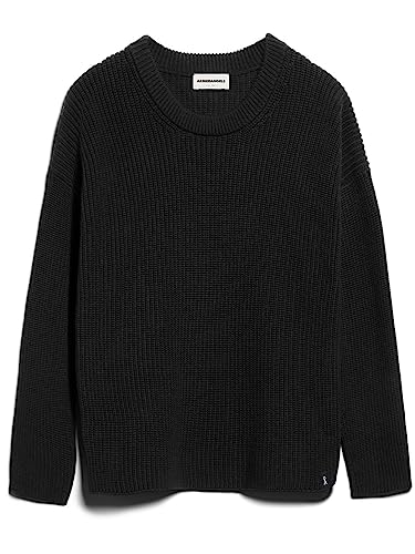 ARMEDANGELS NURIAAS - Damen Black Strick Pullover Rundhalsausschnitt Loose Fit im Sale