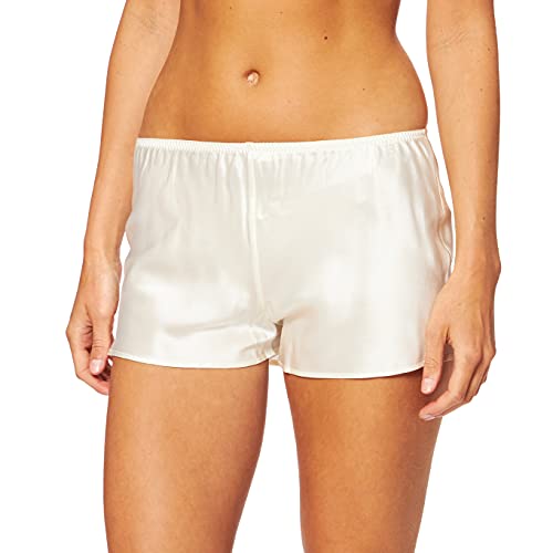 Palmers Damen Short aus Seide Silky Nights Schlafanzughose, Elfenbein (Pearl 224), 40 (Herstellergröße: M (40-42))