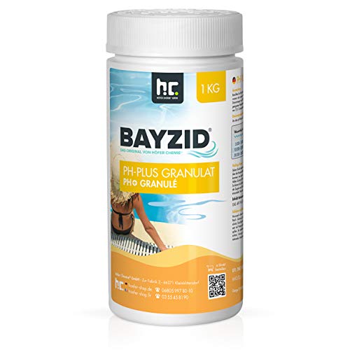 1 kg pH Plus Granulat BAYZID (pH-Heber) von Höfer Chemie sorgt für eine schnelle und zuverlässige Anhebung des pH-Werts in Pool und Schwimmbad