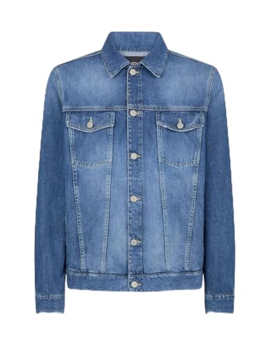 DONDUP, UJ812DF0269UHG7-Jacke mit Metallknöpfen aus verwaschenem Denim, blau, 46 im Sale