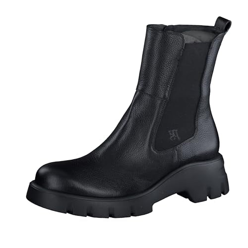 Paul Green Damen Chelsea-Boots, Frauen Chelsea Boots,Schlupfstiefel,flach,Stiefel,Bootee,Booties,halbstiefel,Kurzstiefel,Schwarz (Black),37 EU / 4 UK im Sale