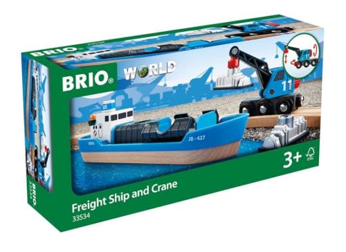 BRIO 33534 - Containerschiff mit Kranwagen im Sale