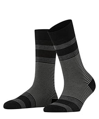 Thumbnail for Burlington Damen Socken Black Stripe W SO Baumwolle gemustert 1 Paar, Schwarz (Black 3000), 36-41 im Sale