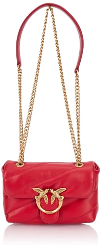 Pinko Damen Love Puff Baby C Sheep Quaste Tasche, R30q_Rot-Antik-Gold im Sale