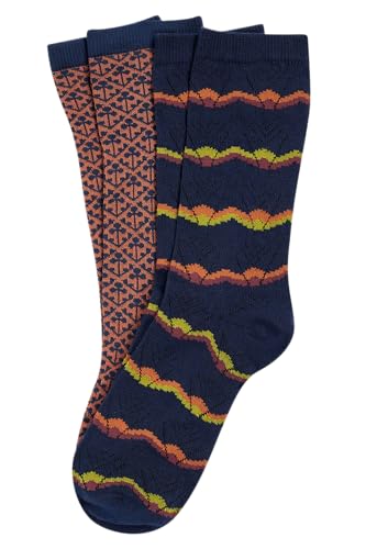 King Louie Damen Socken 2 Paare im Set inkl. Geschenkschachtel Marmora (39-42, 413 Blue) im Sale