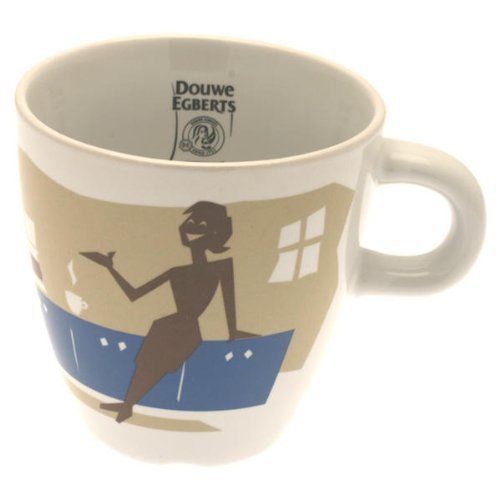 Douwe Egberts Design Tasse Kaffee Becher Kaffeetasse Blau Porzellan 250 ml